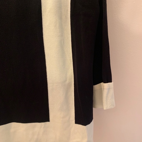 INC Black and white tunic sweater - Picture 4 of 5